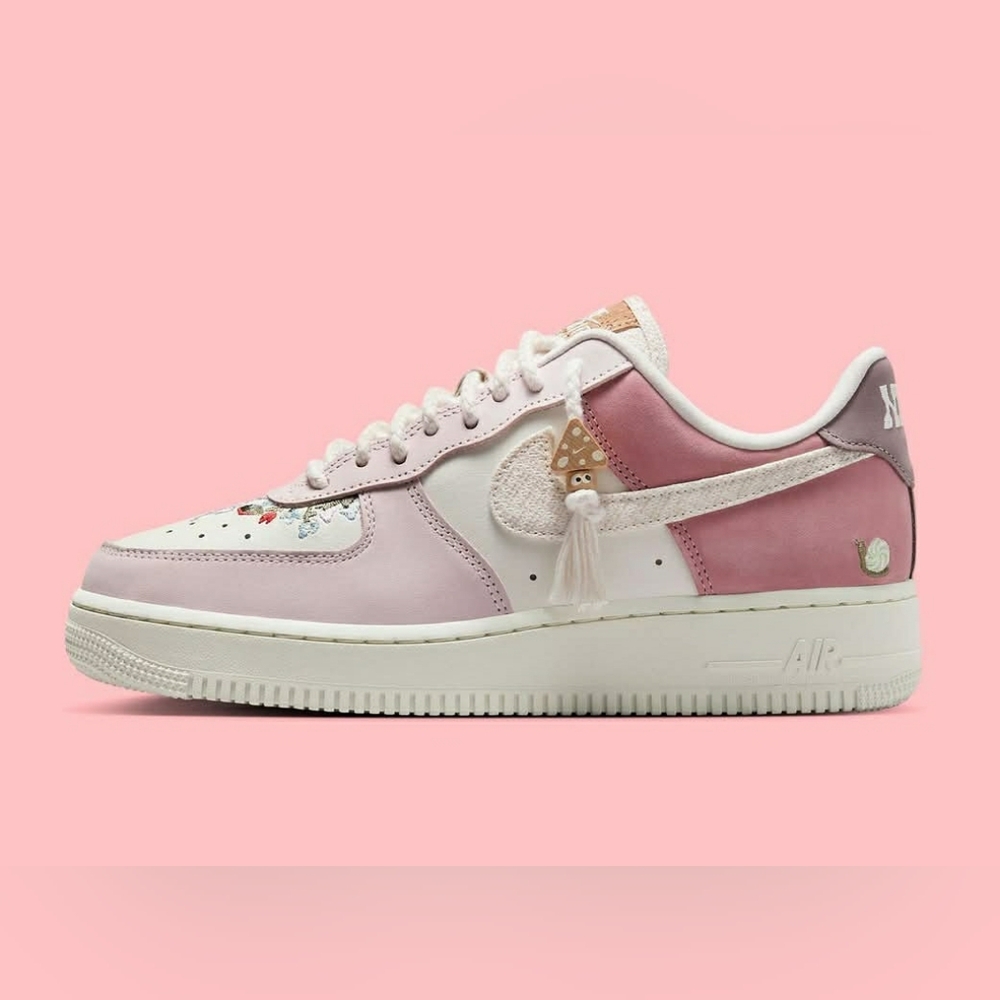 Nike AF1 Mushroom Sneakers Size 10 Added Bling - Picture 16 of 16